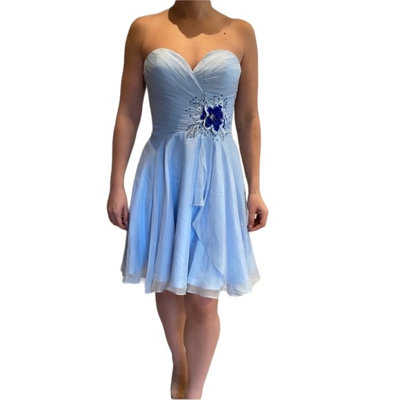 Jovani Homecoming Dress Light Blue - Picture 1 of 3